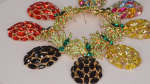  Rhinestone Crystal Pineapple Statement Earrings