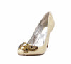 KATE Pearl Shoes with Crystal Rhinestone Butterfly Bow Embellishments.