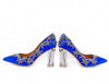 ALEESA Satin Crystal Beaded Pumps (in Something Blue)