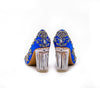 ALEESA Satin Crystal Beaded Pumps (in Something Blue)
