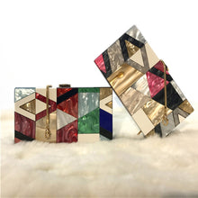  Geometric Color-Blocked Bag in High Gloss