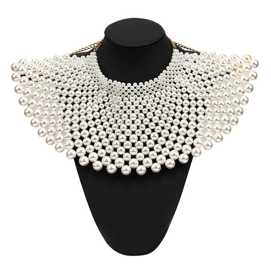 Bib Collar Pearl Necklace
