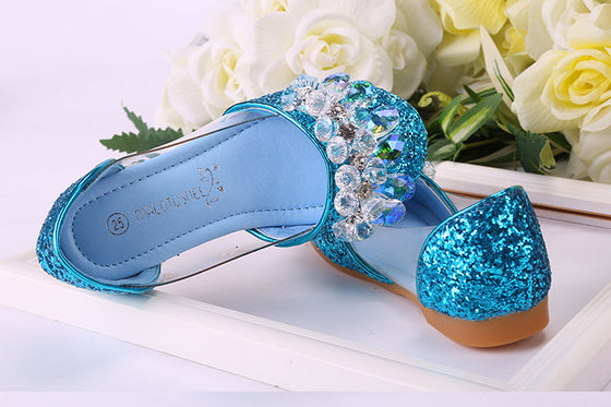 Glitter Crystal Girls Dress Shoes