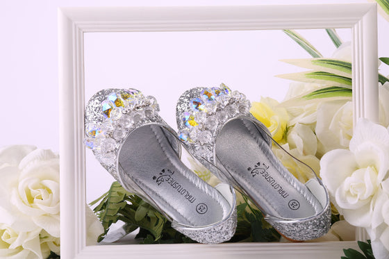 Glitter Crystal Girls Dress Shoes