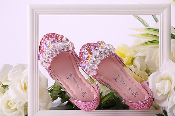 Glitter Crystal Girls Dress Shoes