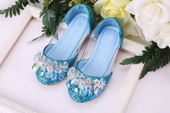 Glitter Crystal Girls Dress Shoes