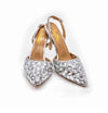 SOPHIA Silver Rhinestone Crystals SlingBacks