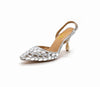 SOPHIA Silver Rhinestone Crystals SlingBacks