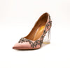 ALEESA Satin Crystal Beaded Pumps (in Blushing Pink)