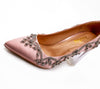ALEESA Satin Crystal Beaded Pumps (in Blushing Pink)