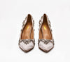 ALEESA Satin Crystal Beaded Pumps (in Bubbling Champagne)
