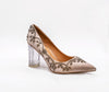 ALEESA Satin Crystal Beaded Pumps (in Bubbling Champagne)