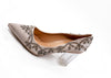 ALEESA Satin Crystal Beaded Pumps (in Bubbling Champagne)