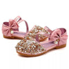 Sequin and Pearls Bow Girls Shoes