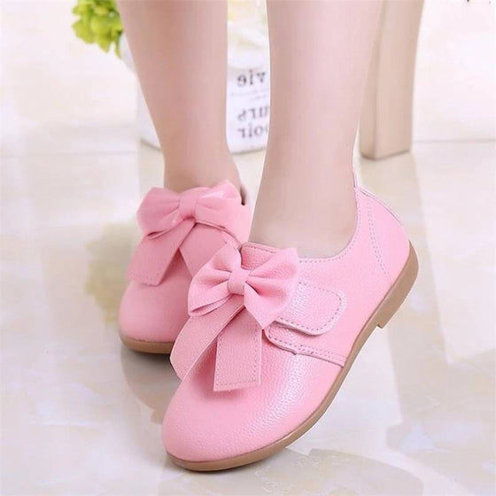 Pink Big Bow Walking Shoes