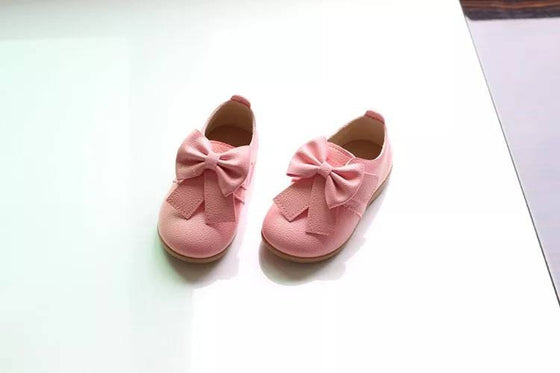 Pink Big Bow Walking Shoes