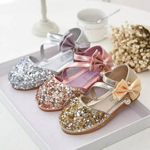  Sequin and Pearls Bow Girls Shoes
