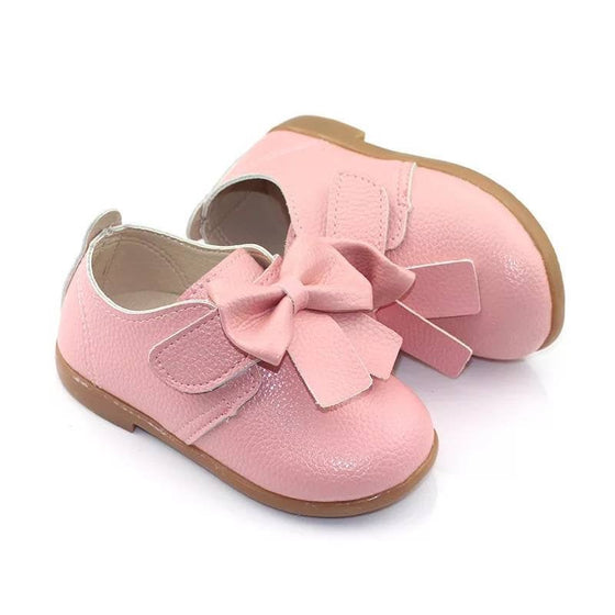Pink Big Bow Walking Shoes