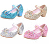 Gold Rock Glitter Girls Heeled Shoes