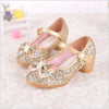 Gold Rock Glitter Girls Heeled Shoes