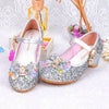 Silver Rock Glitter Girls Heeled Shoes