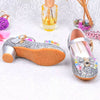 Silver Rock Glitter Girls Heeled Shoes