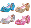 Silver Rock Glitter Girls Heeled Shoes
