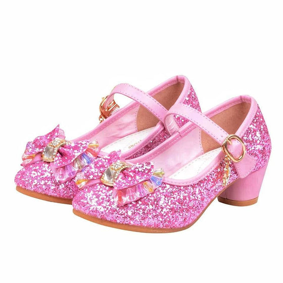 Pink Rock Glitter Girls Heel Shoes