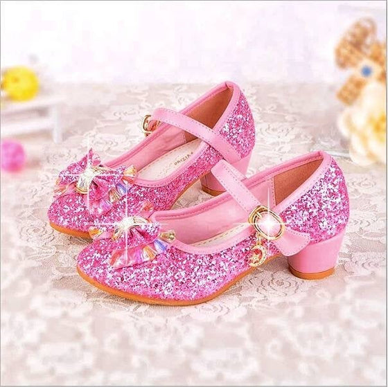 Pink Rock Glitter Girls Heel Shoes