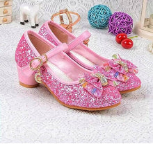  Pink Rock Glitter Girls Heel Shoes