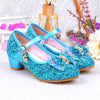 Blue Rock Glitter Girls Heeled Shoes