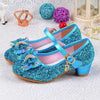 Blue Rock Glitter Girls Heeled Shoes