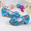 Blue Rock Glitter Girls Heeled Shoes