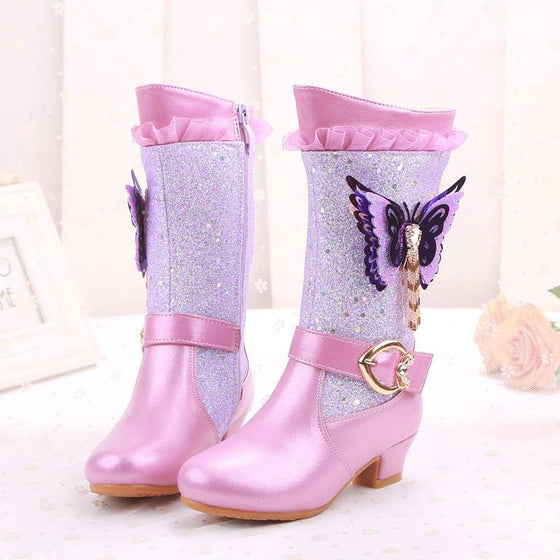 Fairytale Inspired Girls Jeweled Dress Boots