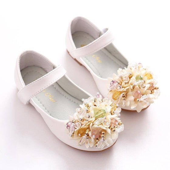 Crystal Floral Bow Flats
