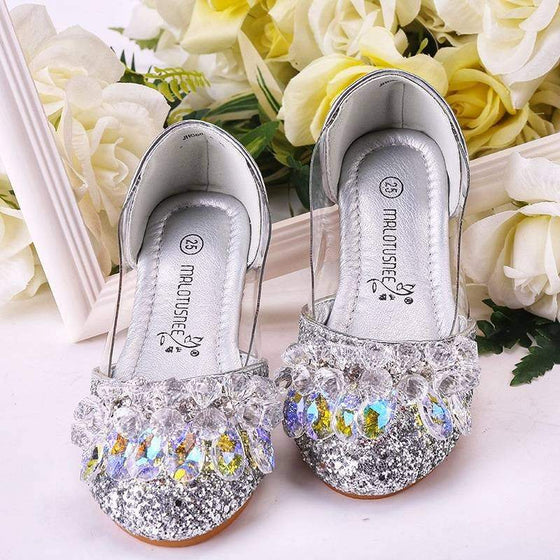 Glitter Crystal Girls Dress Shoes