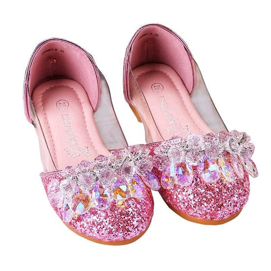 Glitter Crystal Girls Dress Shoes