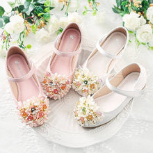  Crystal Floral Bow Flats
