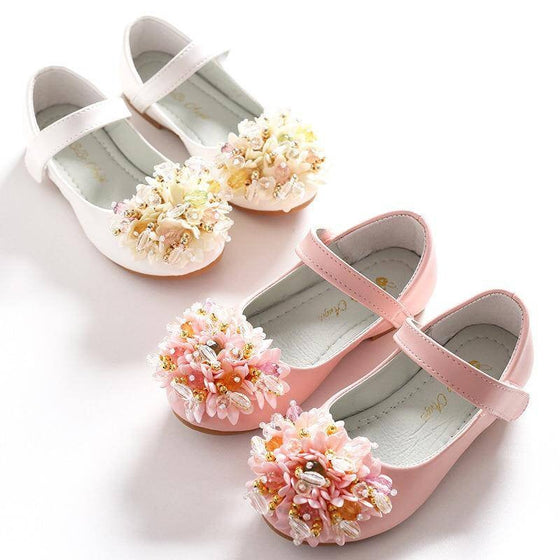 Crystal Floral Bow Flats