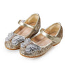 Gold Glitter Slip On Butterfly Bow Shoes
