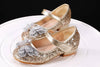 Gold Glitter Slip On Butterfly Bow Shoes