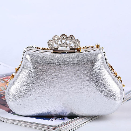 Silver Beaded Sequin Vintage Inspired Evening Bag