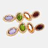 Colorblocked Stone Drop Dangle Earrings