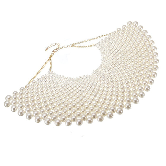 Bib Collar Pearl Necklace