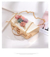Vintage Inspired 3D Flowers and Pearls Handbag