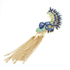 Luxury Rhinestone Tassel Ear Clip Earrings