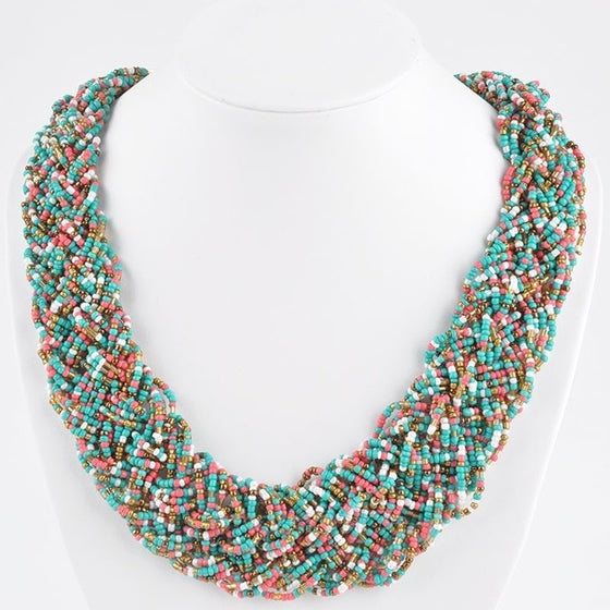 Beaded Collar Statement Necklace