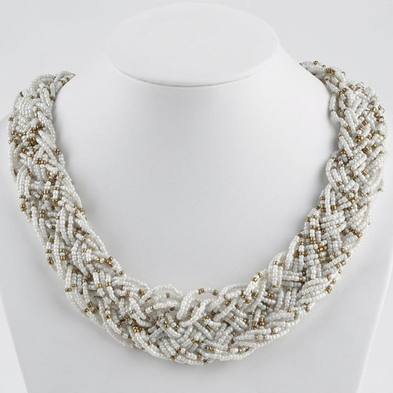 Beaded Collar Statement Necklace