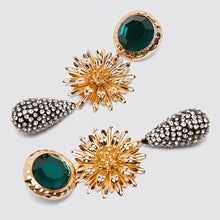  Emerald Jewel Statement Drop Earring