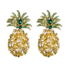 Rhinestone Crystal Pineapple Statement Earrings